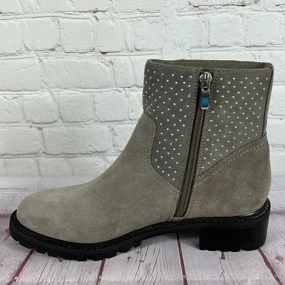 Steven Natural Comfort Latte Suede Studded Bootie Size 8